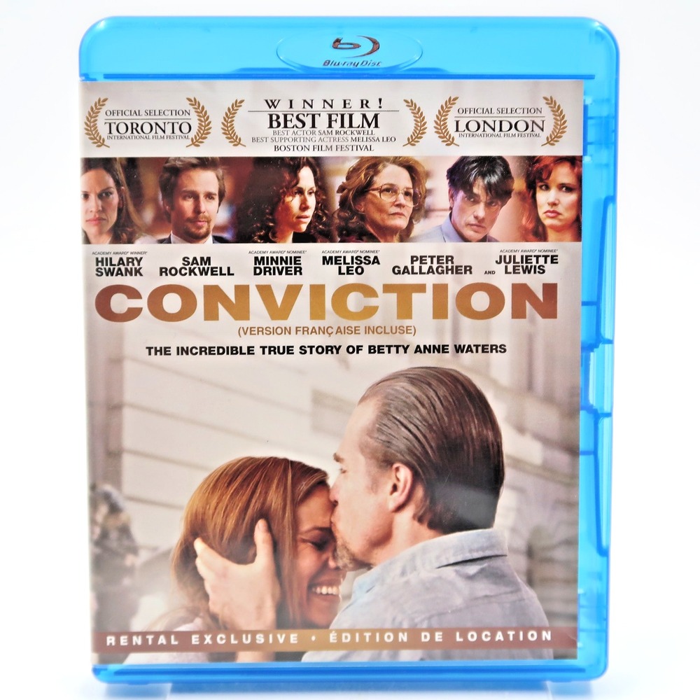 Conviction Blu-ray 2010 Hilary Swank Sam Rockwell Drama Movie Widescreen 14A